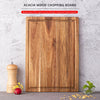 Premium Acacia Wood Chopping Board - Non-Slip Knife Board for Effortless Prep | Enhance Your Kitchen with Style and Function