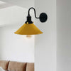 LEDSone Industrial Vintage Swan Neck Indoor Sconce Metal Cone Yellow