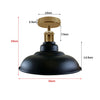 Industrial Vintage Retro Flush Mount Glossy Shade Black colour Ceiling