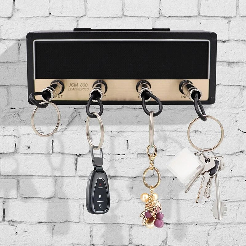 Guitar Key Holder Retro Radio 4 Plugs